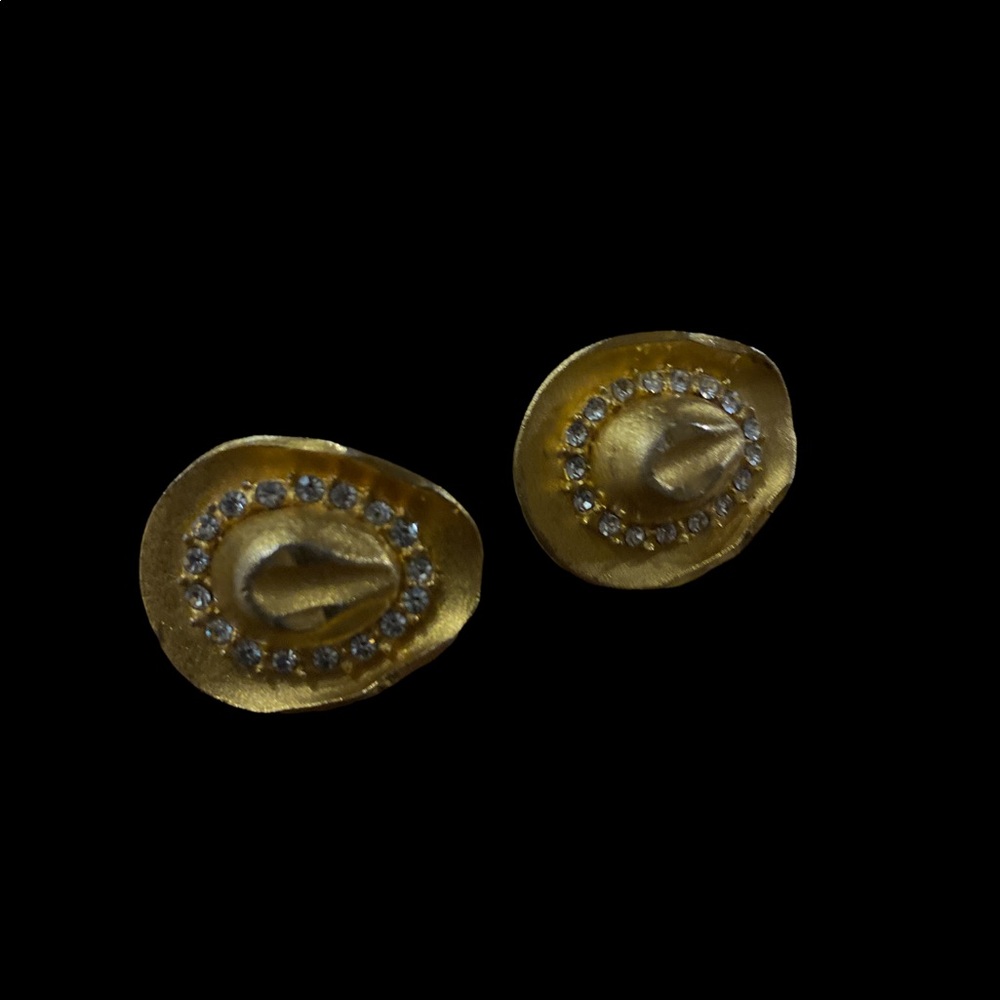 Vintage clip on Cowgirl hat earrings 115